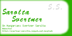 sarolta svertner business card